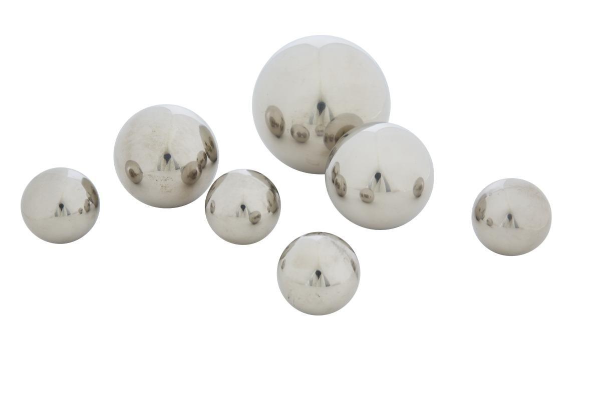 Dekokugel Peggy Edelstahlfarben - Edelstahlfarben, Metall (4-8cm) - Mömax modern living