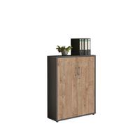 AKTENSCHRANK OFFICE EDITION - Eichefarben/Anthrazit, LIFESTYLE, Holzwerkstoff (84,4/113,6/33cm) - MID.YOU