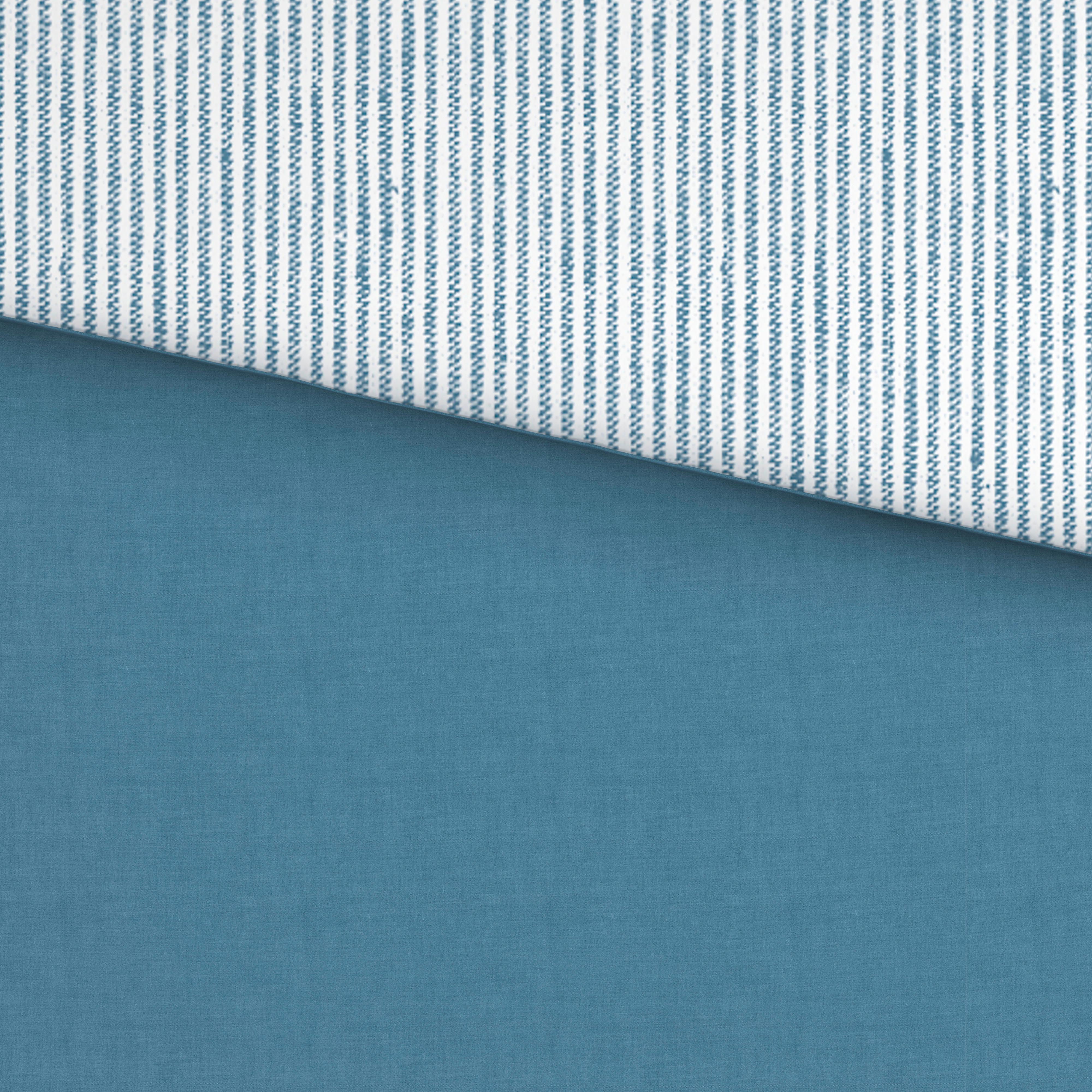 Posteljina Chambray Stripes 140x200/60x80cm - bijela/plava, Moderno, tekstil (140/200cm) - Mömax
