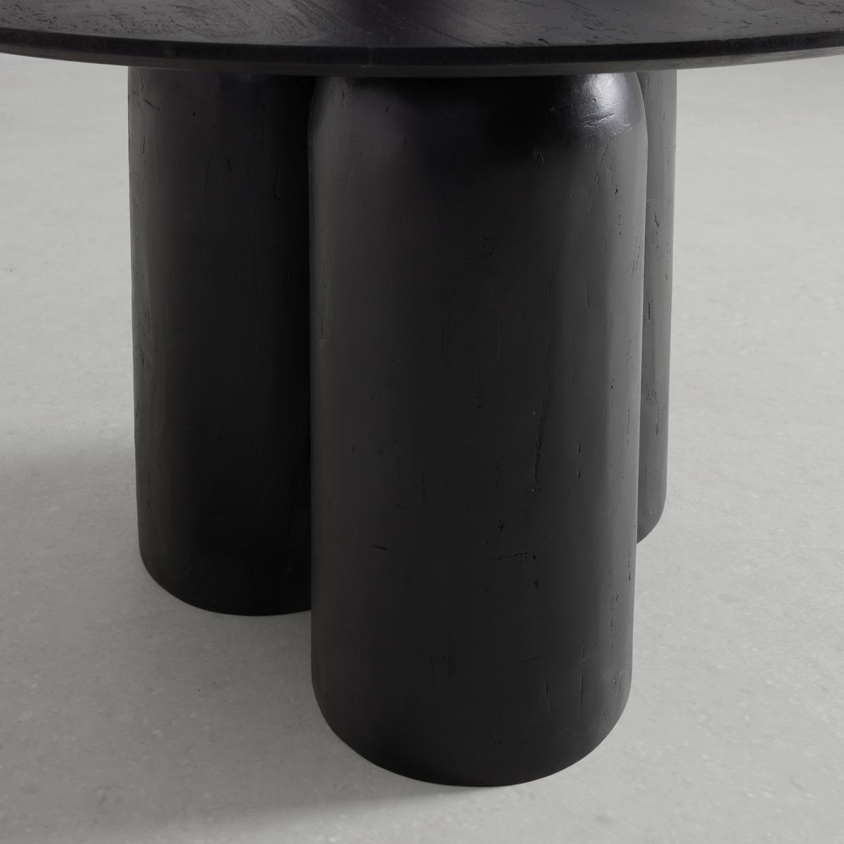 Esstisch Paris Schwarz MDF mit Gipsputz Finish - Schwarz, MODERN, Holzwerkstoff (120/76cm) - Mömax