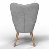 FÅTÖLJ NATALIE - ljusgrå/naturfärgad, Modern, metall/trä (64/99/69cm) - Bessagi Home
