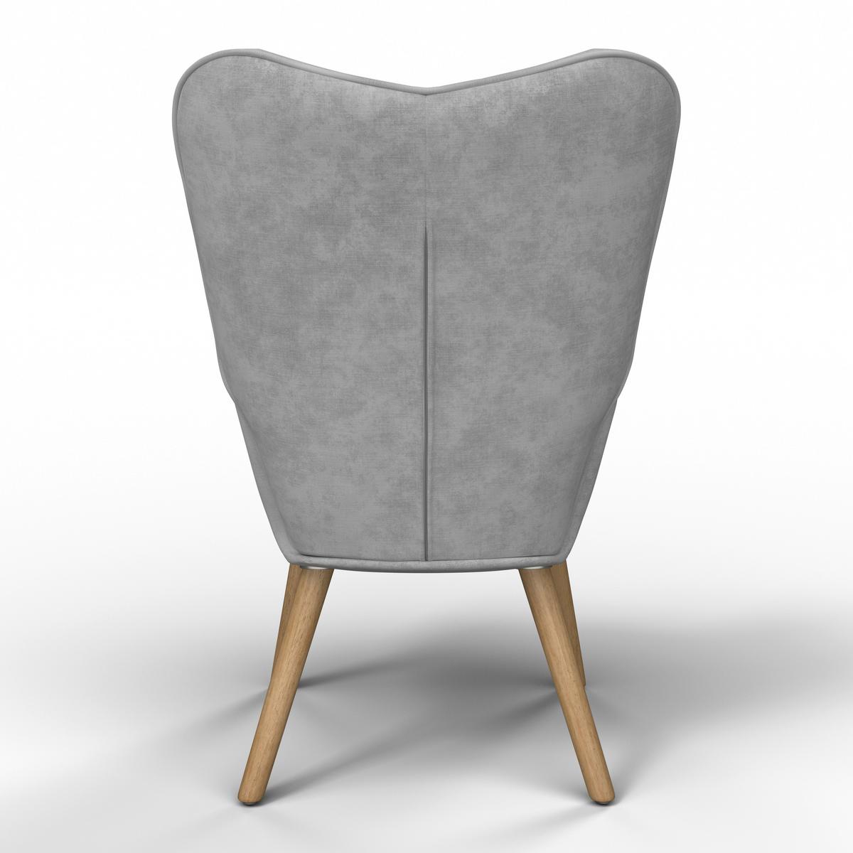 Sessel Natalie Hellgrau Webstoff - Hellgrau/Naturfarben, MODERN, Holz/Textil (64/99/69cm) - Bessagi Home