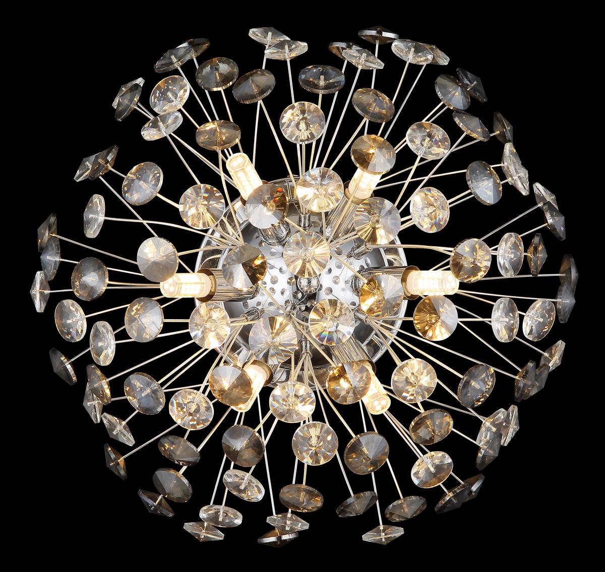 KRISTALL-WANDLEUCHTE 64135WC KATRINA - Klar/Chromfarben, Konventionell, Glas/Metall (40/22,5cm) - Globo