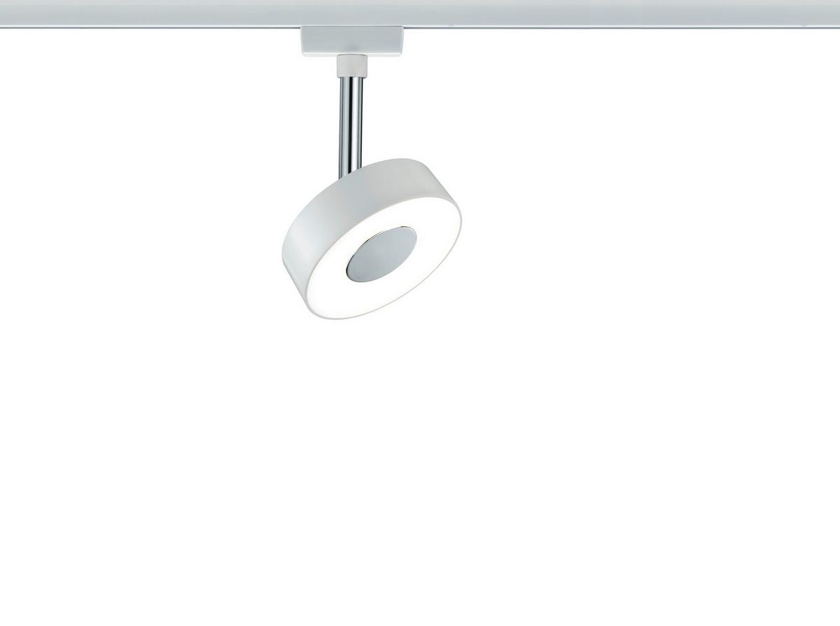 Schienensystem-Strahler Spot Circle max. 5 Watt - Chromfarben/Weiß, Basics, Kunststoff/Metall (9,8/14,7/5cm) - Paulmann