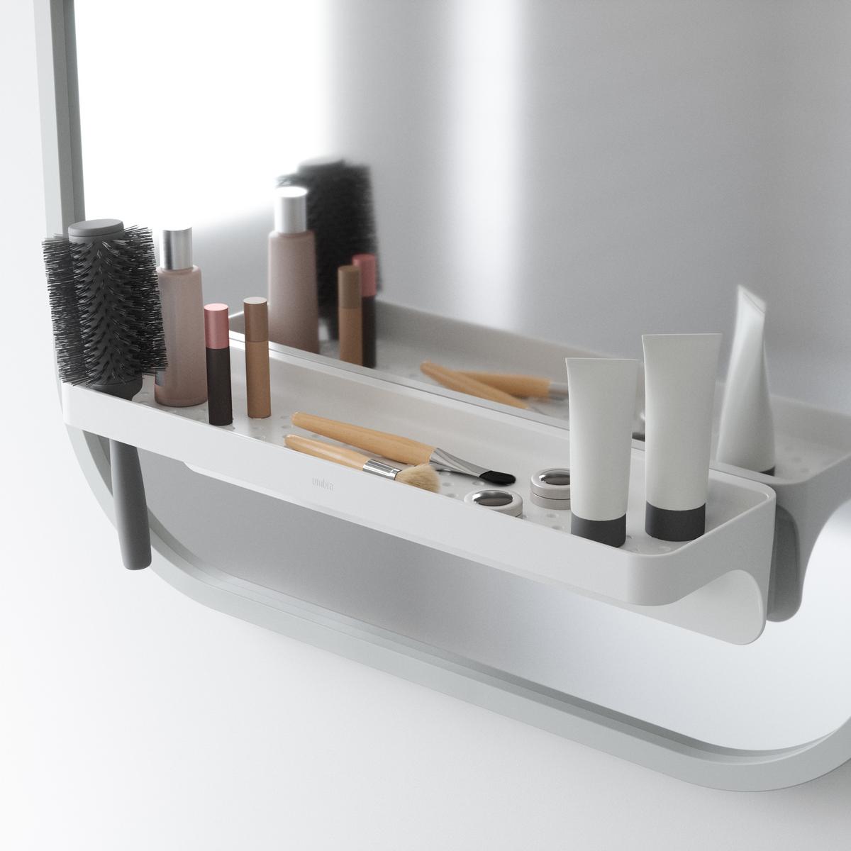 Zuhanypolc Easy - fehér, Modern, műanyag (41,3/11,6/8,3cm) - Premium Living