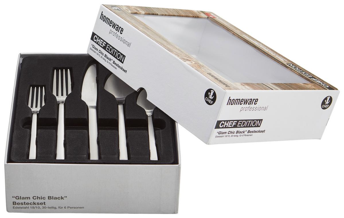 ZESTAW SZTUĆCÓW GLAM CHIC BLACK - czarny, Design, metal - Homeware Profession.