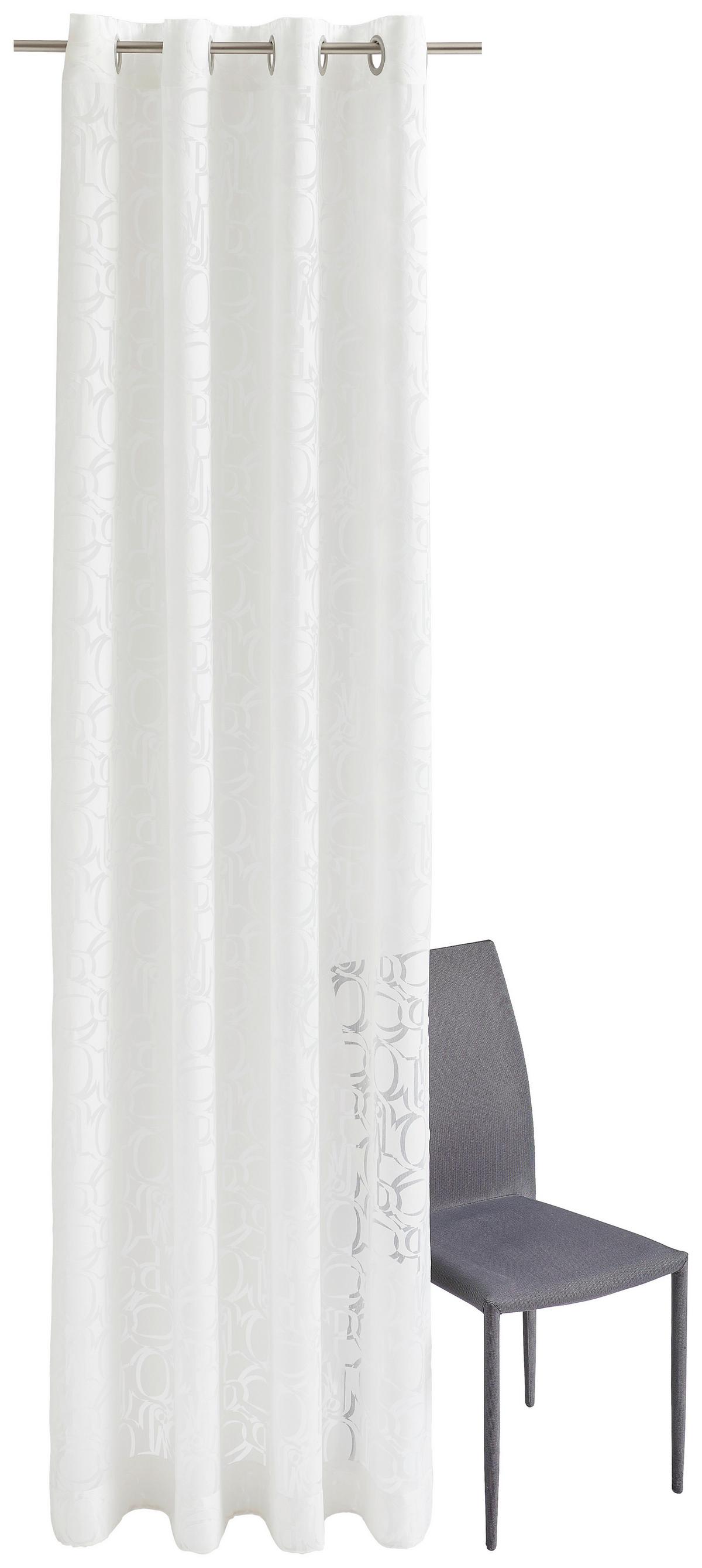 ZASŁONA NA PRZELOTKACH J-FINE ORNAMENT JOOP! - biały, Basics, tkanina (140/250cm) - Joop!