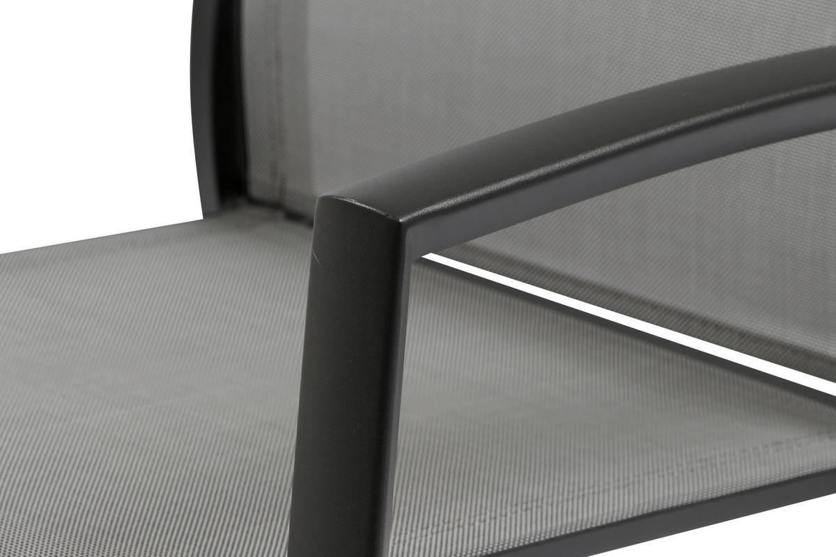 Loungegarnitur 5-tlg Velia, Metall/Textil/Keramik - Anthrazit, KONVENTIONELL, Keramik/Kunststoff (90/74/140cm) - Siena Garden