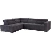 Sedežna Garnitura Hogan, Siva, Relax Funkcija - srebrne barve/siva, Moderno, kovina/tekstil (212/299cm) - Modern Living