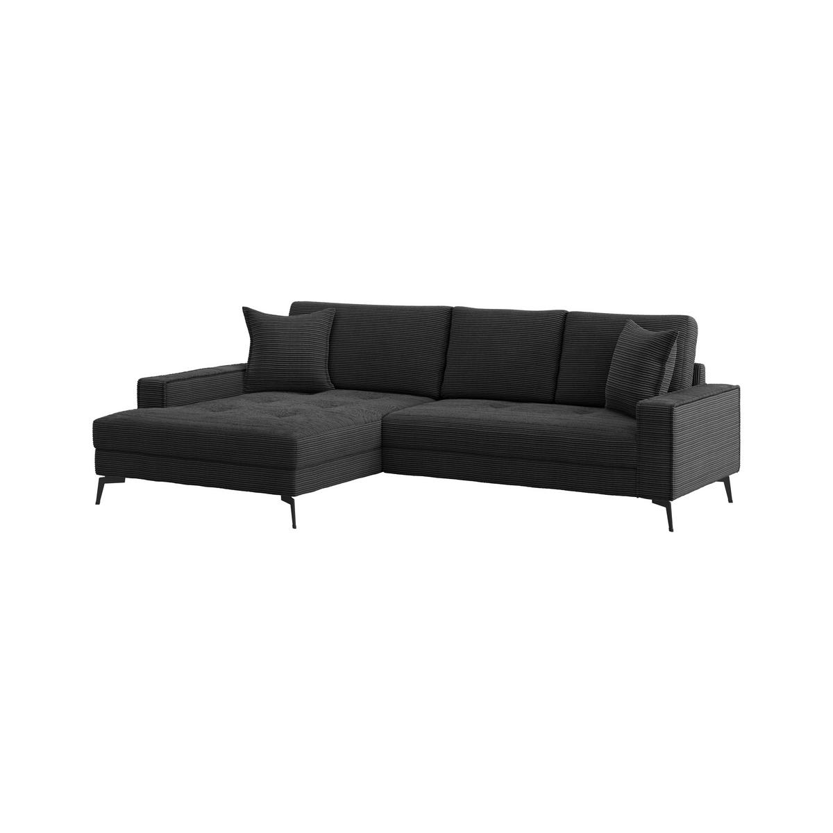 Kutna Garnitura Zero - crna, Trend, tekstil (173/286cm)