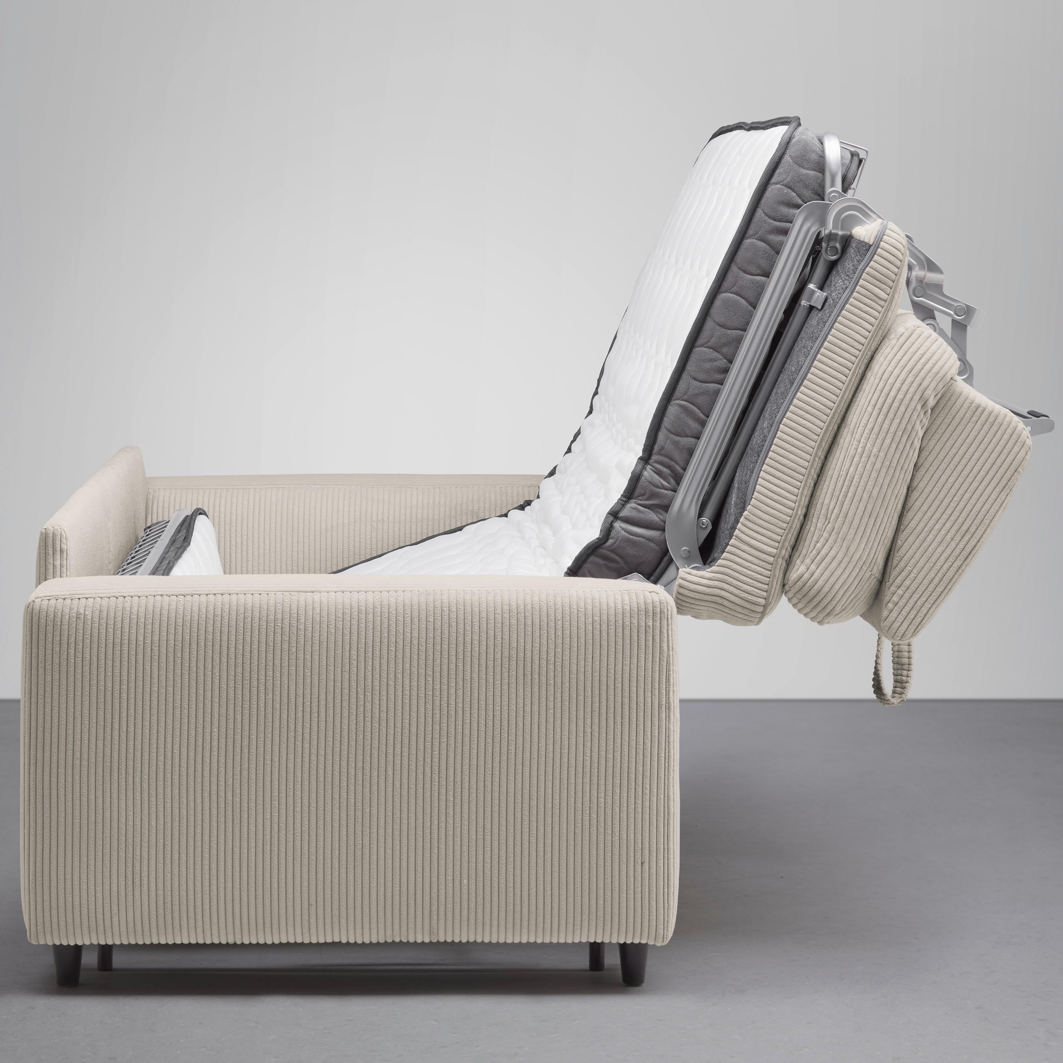 BÄDDSOFFA AGNETA -BASED- - svart/taupe, Modern, trä/textil (200/83/97cm) - Based