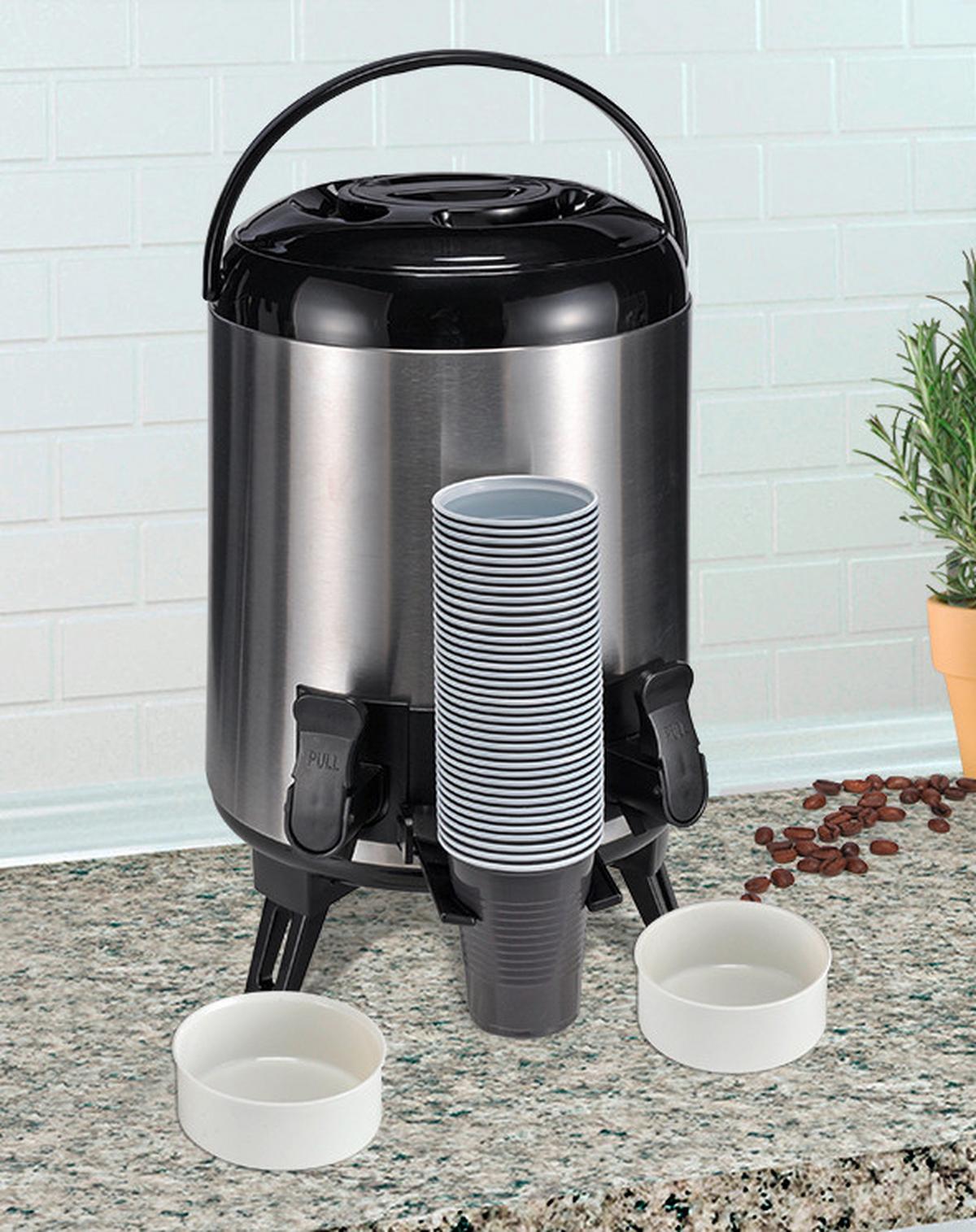 DOZOWNIK DO NAPOJÓW GORĄCYCH 26106 - kolor stalowy, Basics, metal (9l)