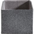 Box Nadine in Grau ca. 36x23,5x23 cm - Dunkelgrau, Textil (36/23,5/23cm) - Bessagi Home Box Nadine in Grau ca. 36x23,5x23 cm - Dunkelgrau, Textil (36/23,5/23cm) - Bessagi Home
