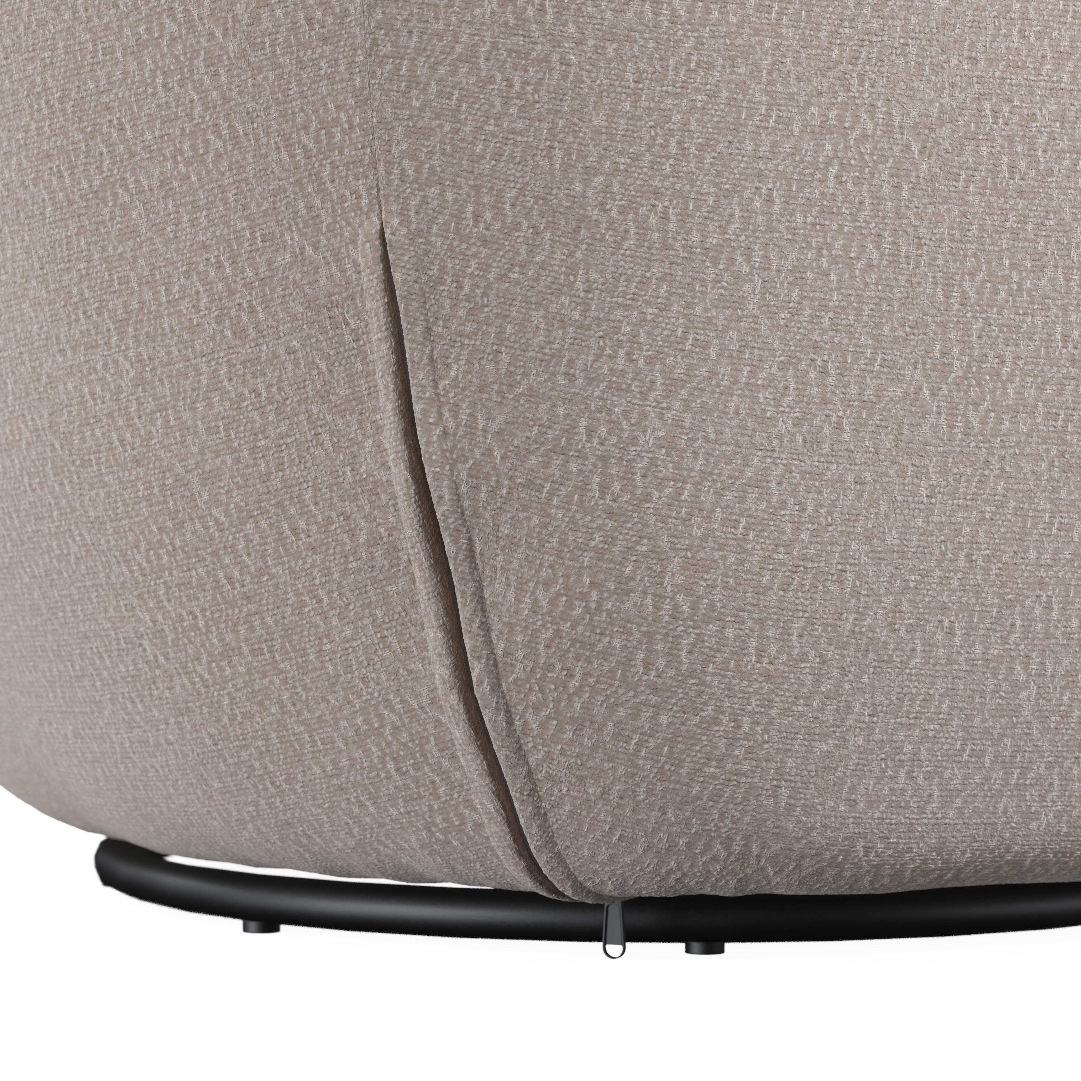 FÅTÖLJ DORA - svart/cremefärgad, Modern, metall/trä (77/74/73cm) - Bessagi Home
