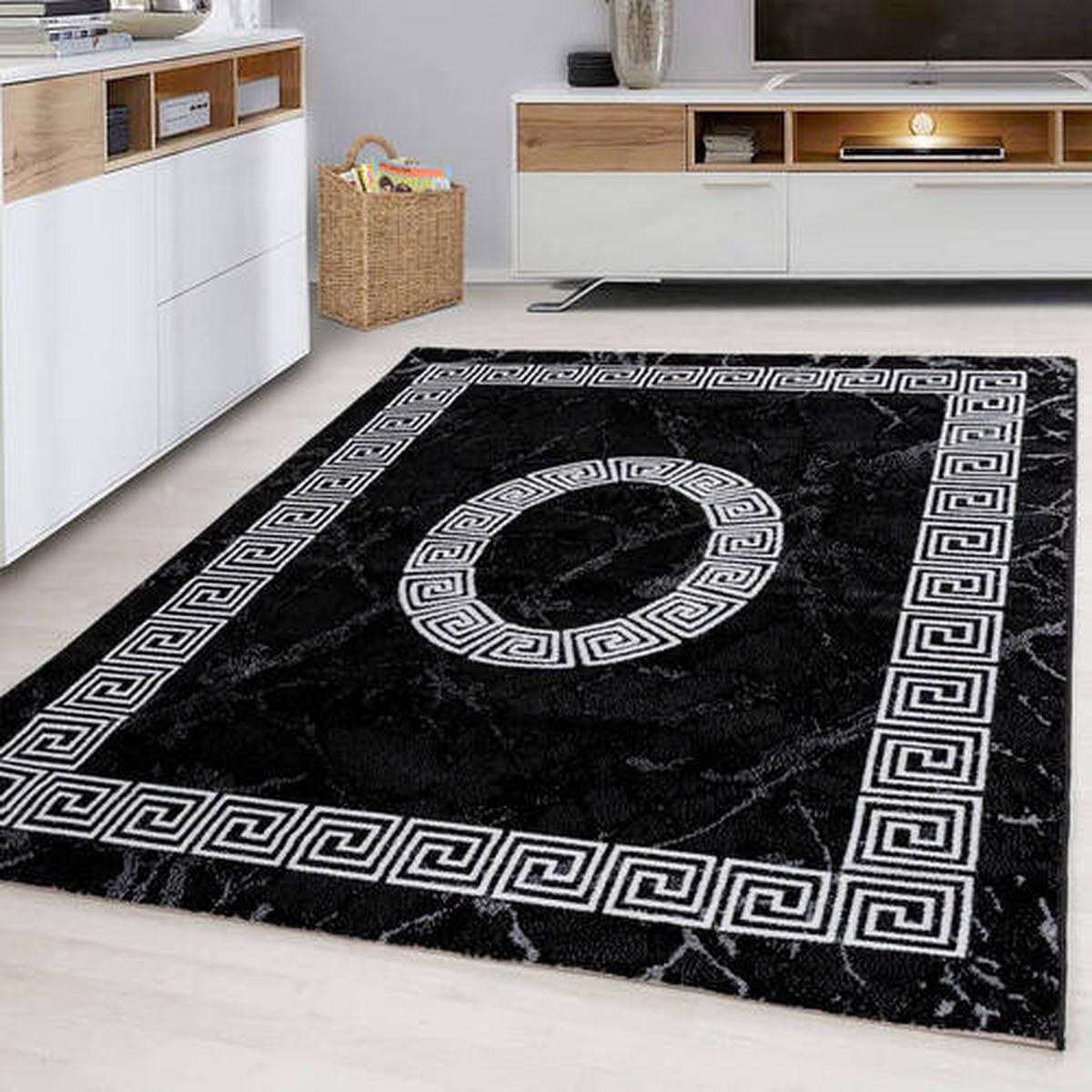 Webteppich Plus Schwarz ca. 140x200cm - Schwarz, Basics, Textil (140/200cm) - Novel