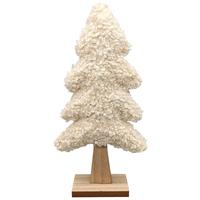 Dekobaum Amelie Naturfarben/Weiß ca. 33cm - Naturfarben/Weiß, KONVENTIONELL, Holzwerkstoff/Textil (16/33/5cm) - Mömax