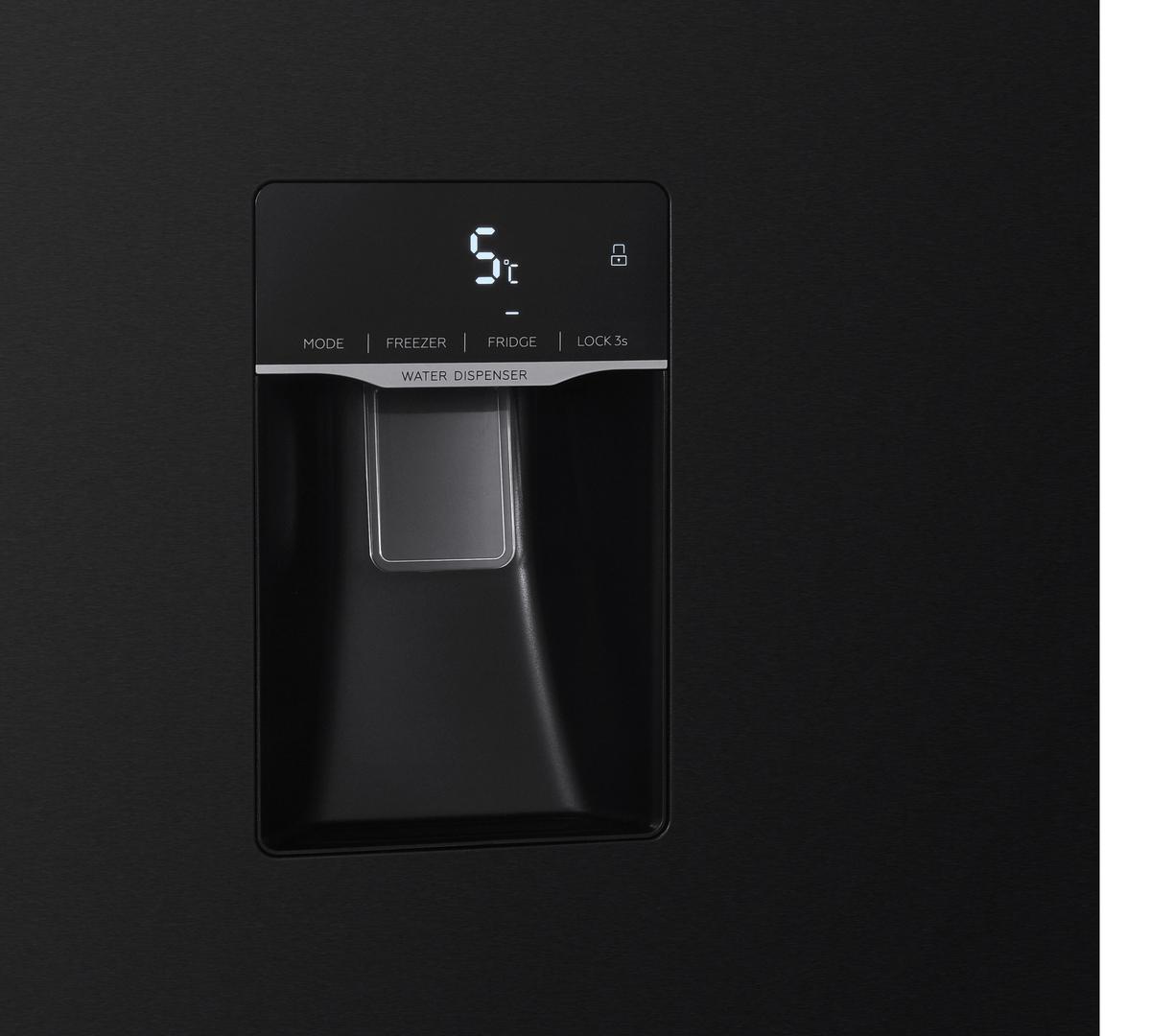 Side-by-Side AC178BSWS-16 Schwarz - Schwarz, Trend, Glas/Kunststoff (91/177/59cm) - Respekta