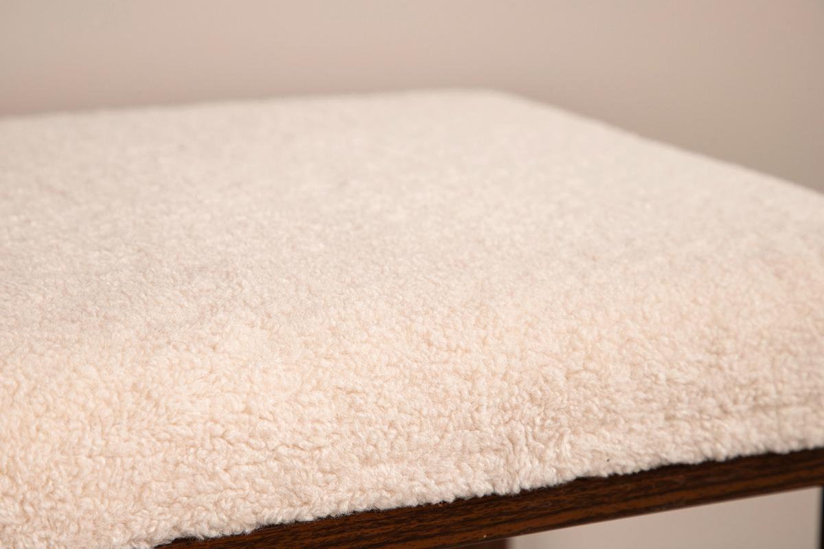 SITZBANK CHESTER - Walnussfarben/Weiß, Design, Textil/Metall (120/50/40cm) - Livetastic