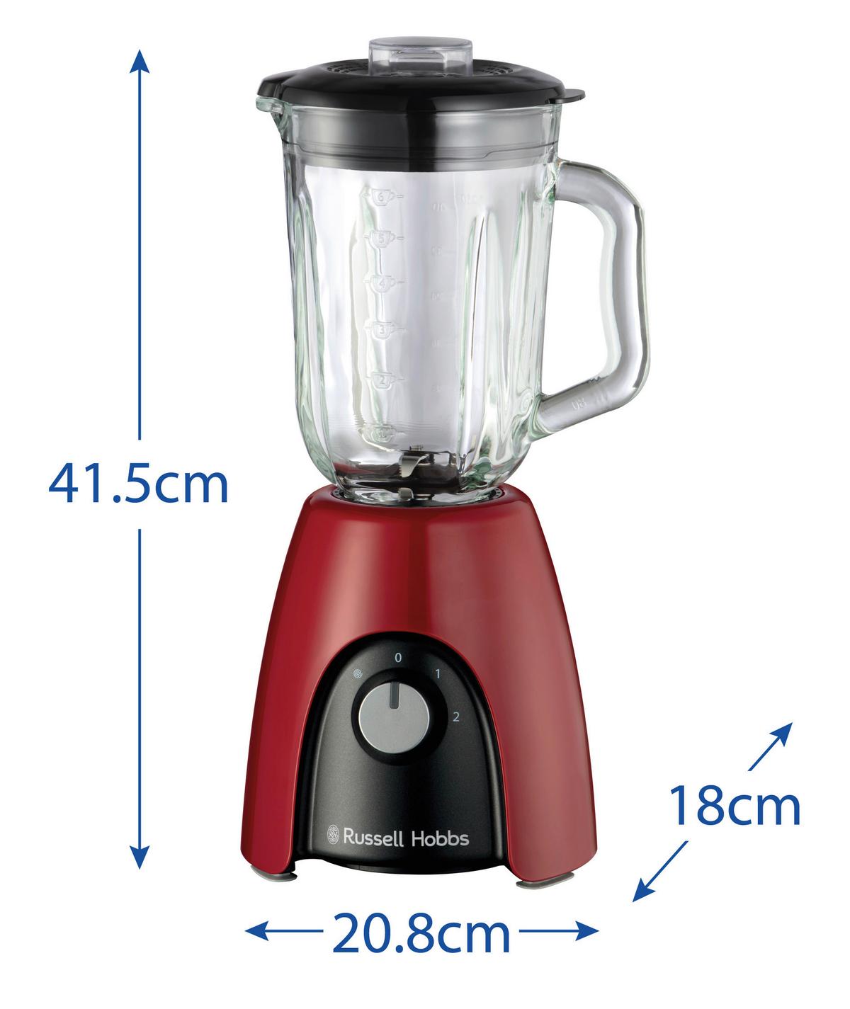 Turmixgép Russell Hobbs Desire Red - piros, Modern, műanyag/Üveg (27/21,2/28,8cm) - Russell Hobbs