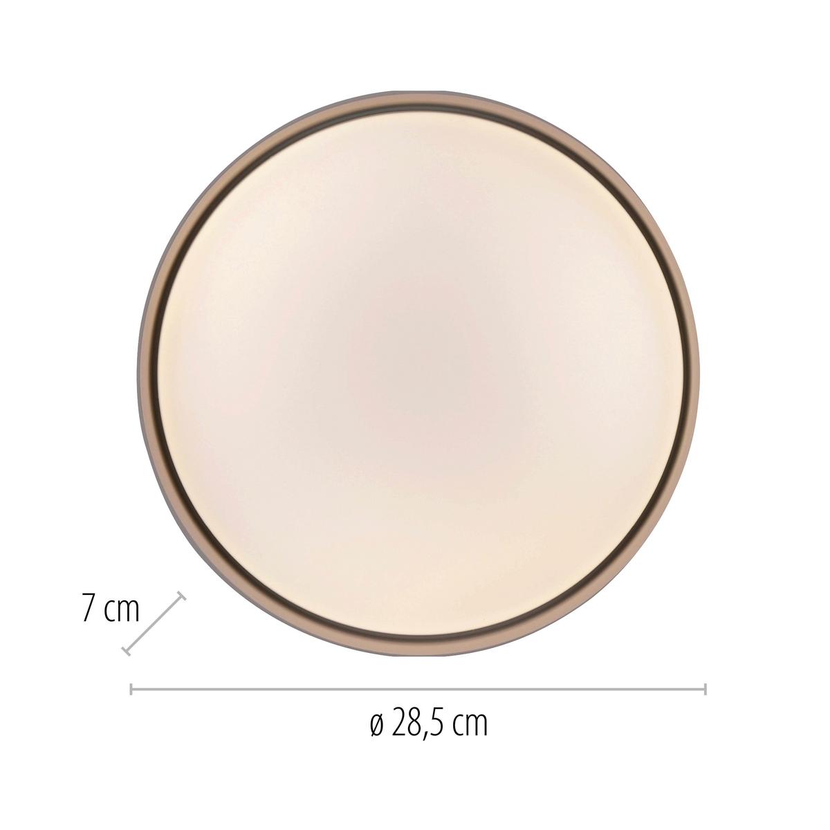 LAMPA SUFITOWA LED 14593-39 TAVOLI - kolor piaskowy, Konventionell, tworzywo sztuczne/metal (28.5/28.5/7cm) - Schöner Wohnen