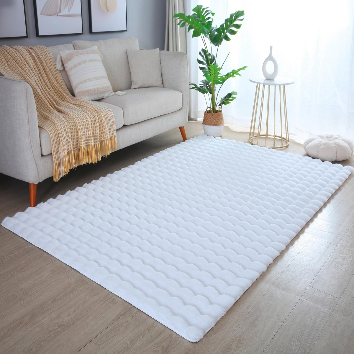 Preproga Z Visokim Florom Ambiance, Bela, 80x150cm - bela, Basics, tekstil (80/150cm) - Novel