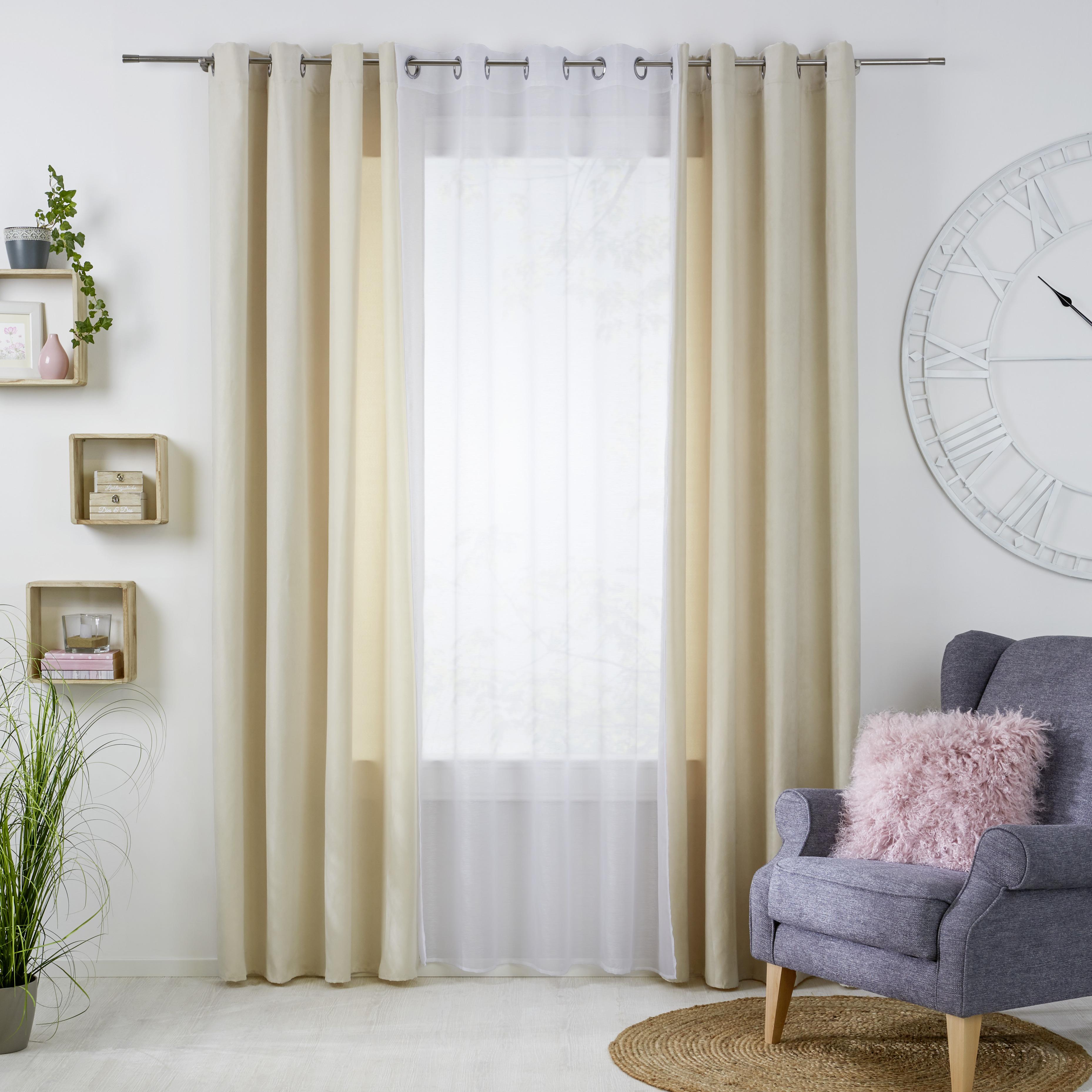 ÖLJETTLÄNGD VELOURS -AKT- - sandfärgad, Modern, textil (140/245cm) - Mömax