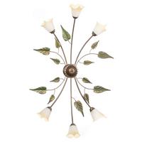 Deckenleuchte Miranda Bronze/Olivgün max. 6 Watt - Bronzefarben/Olivgrün, ROMANTIK / LANDHAUS, Glas/Metall (65/40/125cm)