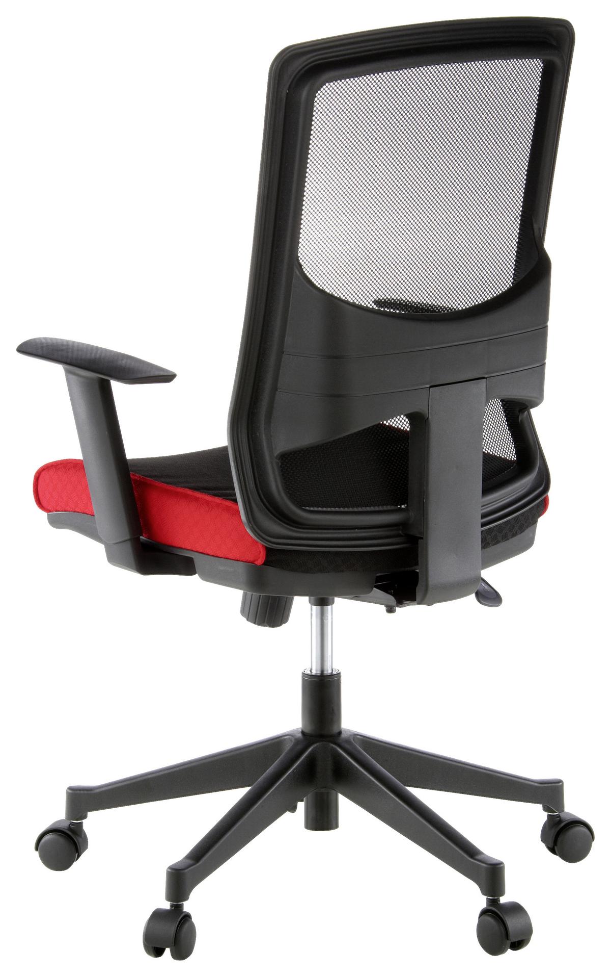 Pisarniški Stol Lavita, Črna, Rdeča - rdeča/črna, Moderno, umetna masa/tekstil (57/113/44cm) - MID.YOU