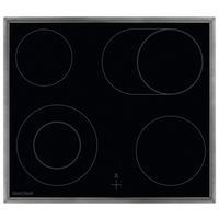 Glaskeramikkochfeld DKEV6047XB Schwarz/Edelstahlfarben - Edelstahlfarben/Schwarz, Basics, Glas/Metall (57,6/3,8/50,6cm) - Dieter Knoll