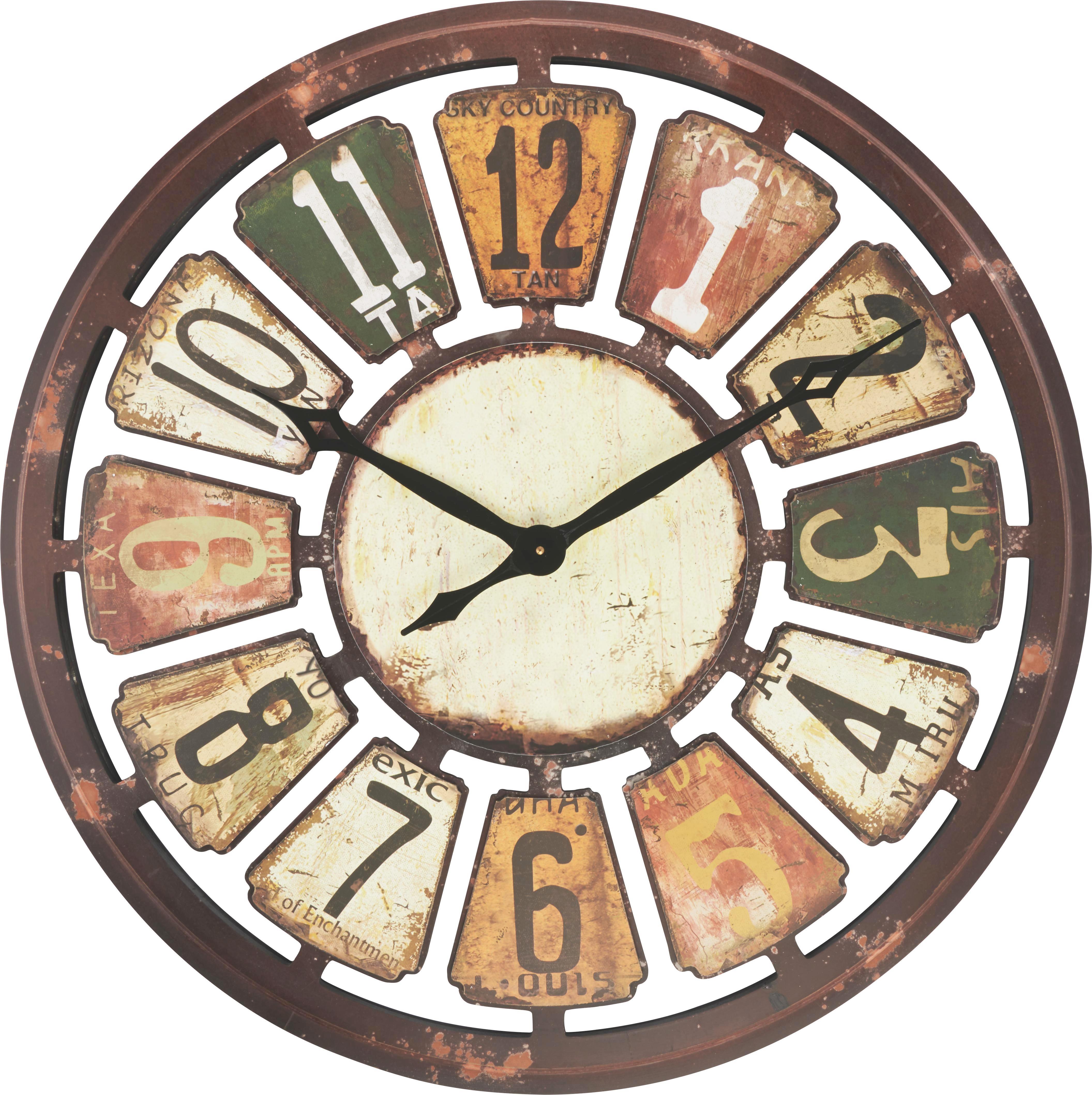 Wanduhr Andrea, D: ca. 80cm - Multicolor, LIFESTYLE, Holz (80cm) - Mömax modern living