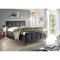 Polsterbett Mario C ca. 140x200 cm Anthrazit - Anthrazit/Schwarz, Basics, Holz/Holzwerkstoff (140/200cm) - MID.YOU