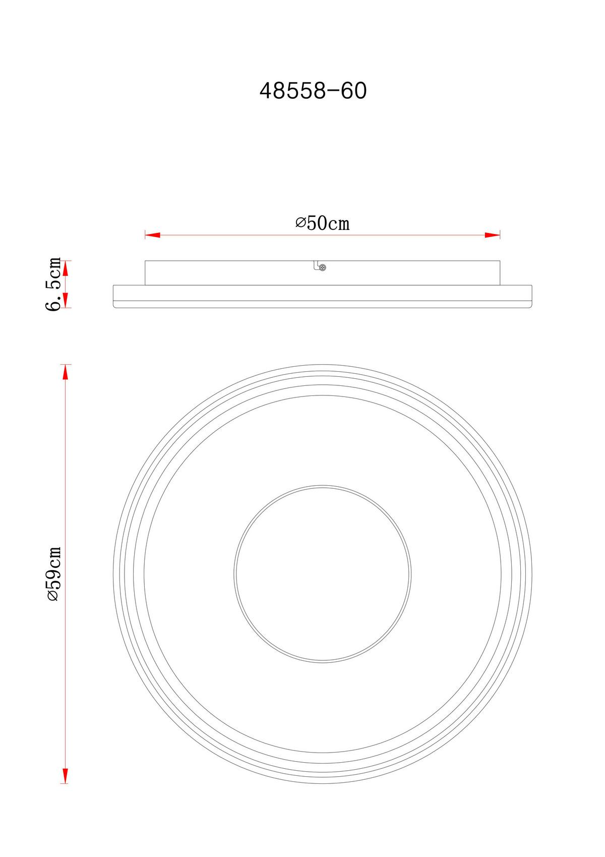 Led Mennyezeti Lámpa 48558-60 Eila - Pezsgő/opál, Design, műanyag/fém (59/6,5cm) - Globo