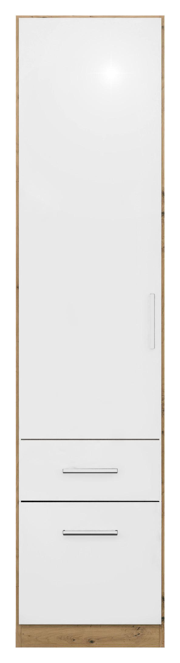 Ormar S Klasičnim Vratima Berlin - hrast Artisan/bijela visoki sjaj, Moderno, drvni materijal/plastika (47/210/54cm) - Modern Living