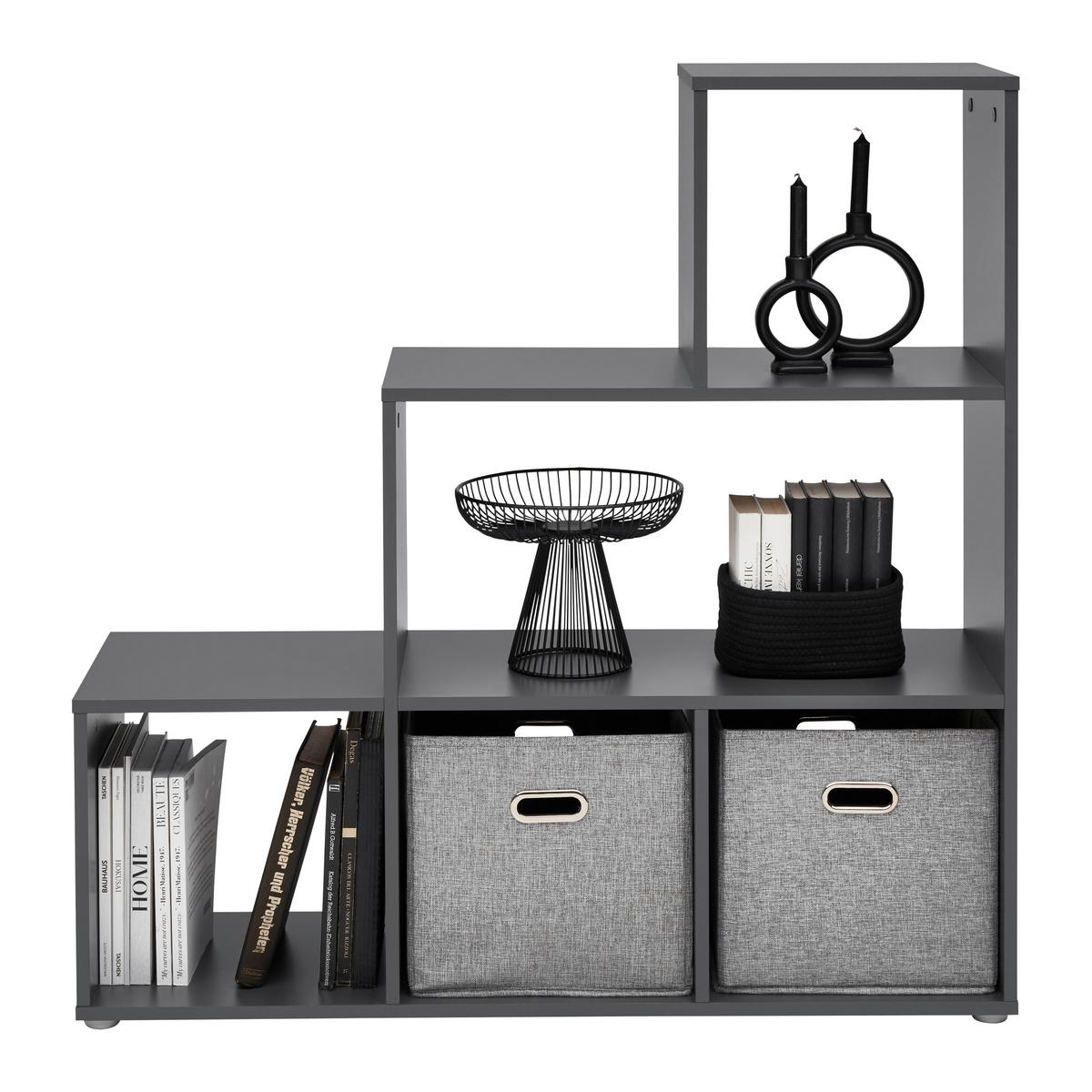 Regal Cassa 1 Anthrazit - Anthrazit, KONVENTIONELL, Holzwerkstoff (112/113/35cm) - Mömax