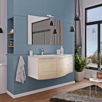 Mobilier de baie Onda - culoare lemn frasin/alb, Basics, piatră/material pe bază de lemn (103/102/51cm)