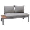 LOUNGEGRUPP JULIAN 1 - ljusgrå, Modern, metall/trä (138,2/73/76,6cm) - Mömax