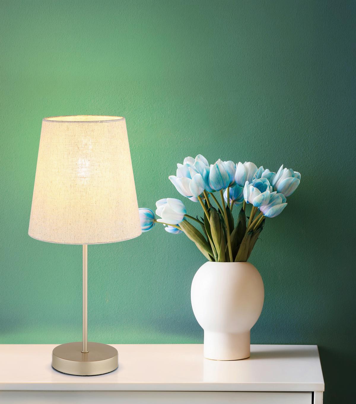 Stona Lampa Joris - šampanjac/bež, Dizajnerski, tekstil/metal (20/45cm) - Globo