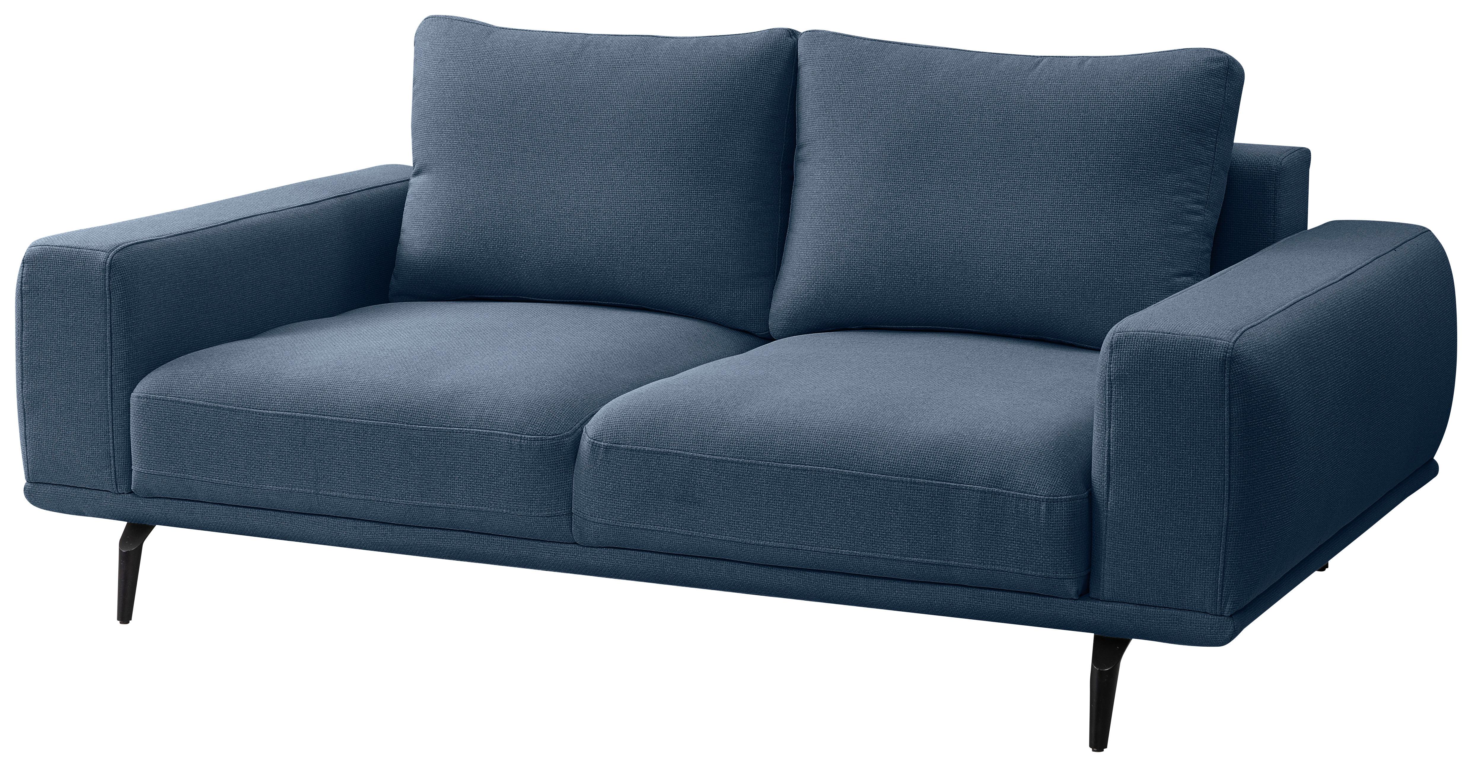 Canapea cu 2 locuri SELENE - albastru închis, Modern, textil (202/89/115cm) - MID.YOU