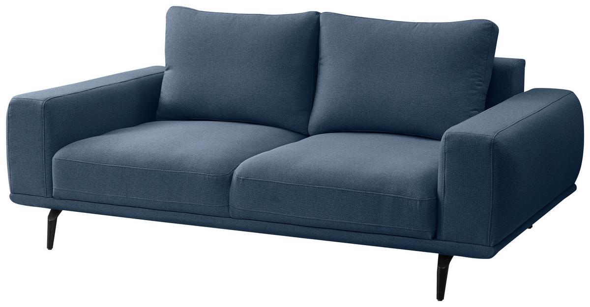 Canapea cu 2 locuri SELENE - albastru închis, Modern, textil (202/89/115cm) - MID.YOU