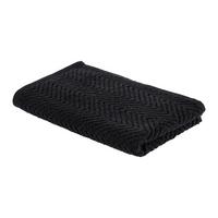 Gästetuch Ocean Schwarz ca. 30x50cm - Schwarz, MODERN, Textil (30/50cm) - Premium Living