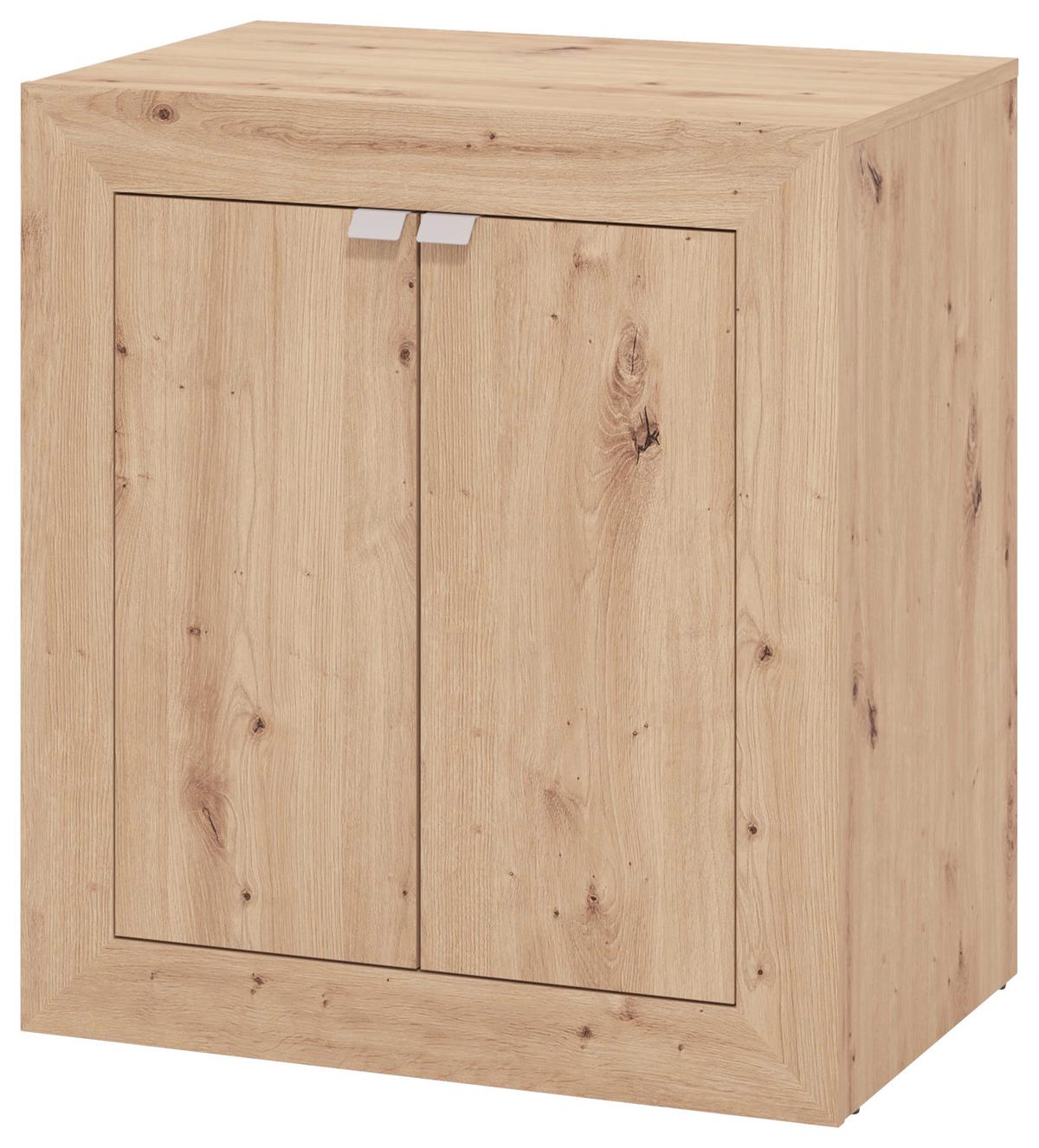 Schreibtisch Eudox Eiche Artisan ausziehbar - Eiche Artisan/Grau, MODERN, Holzwerkstoff/Kunststoff (72/140,5/79,5cm) - Mömax