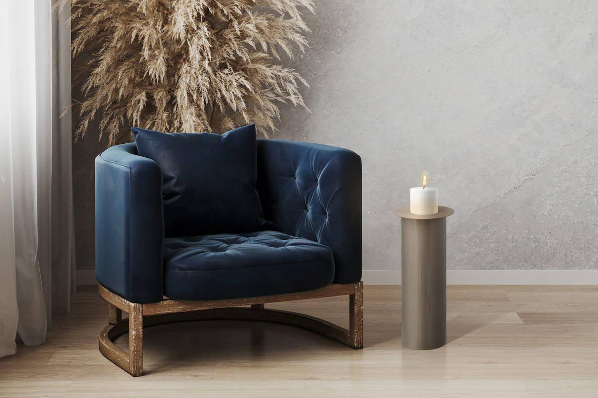 KERZENSTÄNDER BODENKERZENSTÄND. ART DECO 165 - Taupe/Goldfarben, Trend, Metall (20/40/20cm) - Kayoom