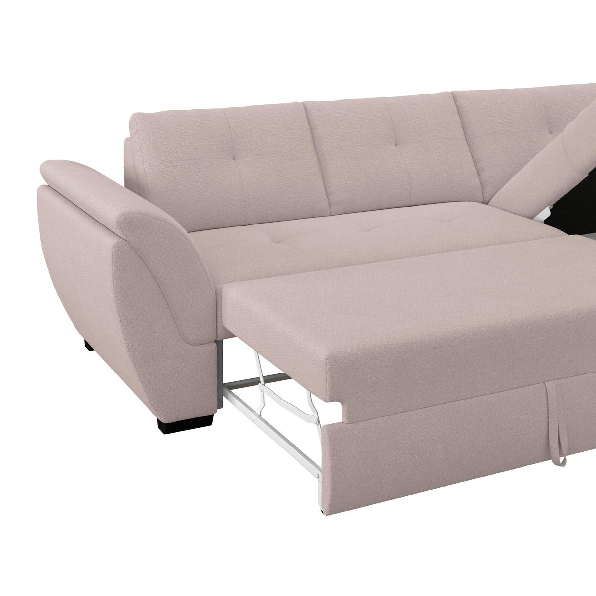 Kutna Garnitura Berisso - crna/sivo-bež, Konvencionalno, tekstil (278/187cm) - Ondega