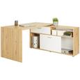 Schreibtisch in Eichefarben/Weiß - Chromfarben, MODERN, Holzwerkstoff/Kunststoff (138/75/68cm) Schreibtisch in Eichefarben/Weiß - Chromfarben, MODERN, Holzwerkstoff/Kunststoff (138/75/68cm)