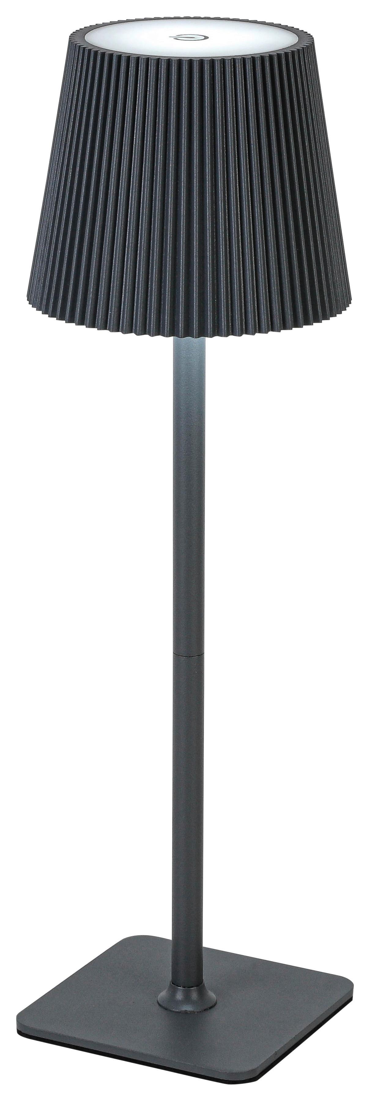 Akku-Tischleuchte Maxi Anthrazit max. 3 Watt - Anthrazit, MODERN, Kunststoff/Metall (11/22- 36cm) - Mömax