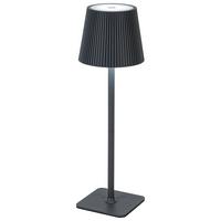 Veioză cu acumulator Maxi - antracit, Modern, plastic/metal (11/22- 36cm) - Mömax