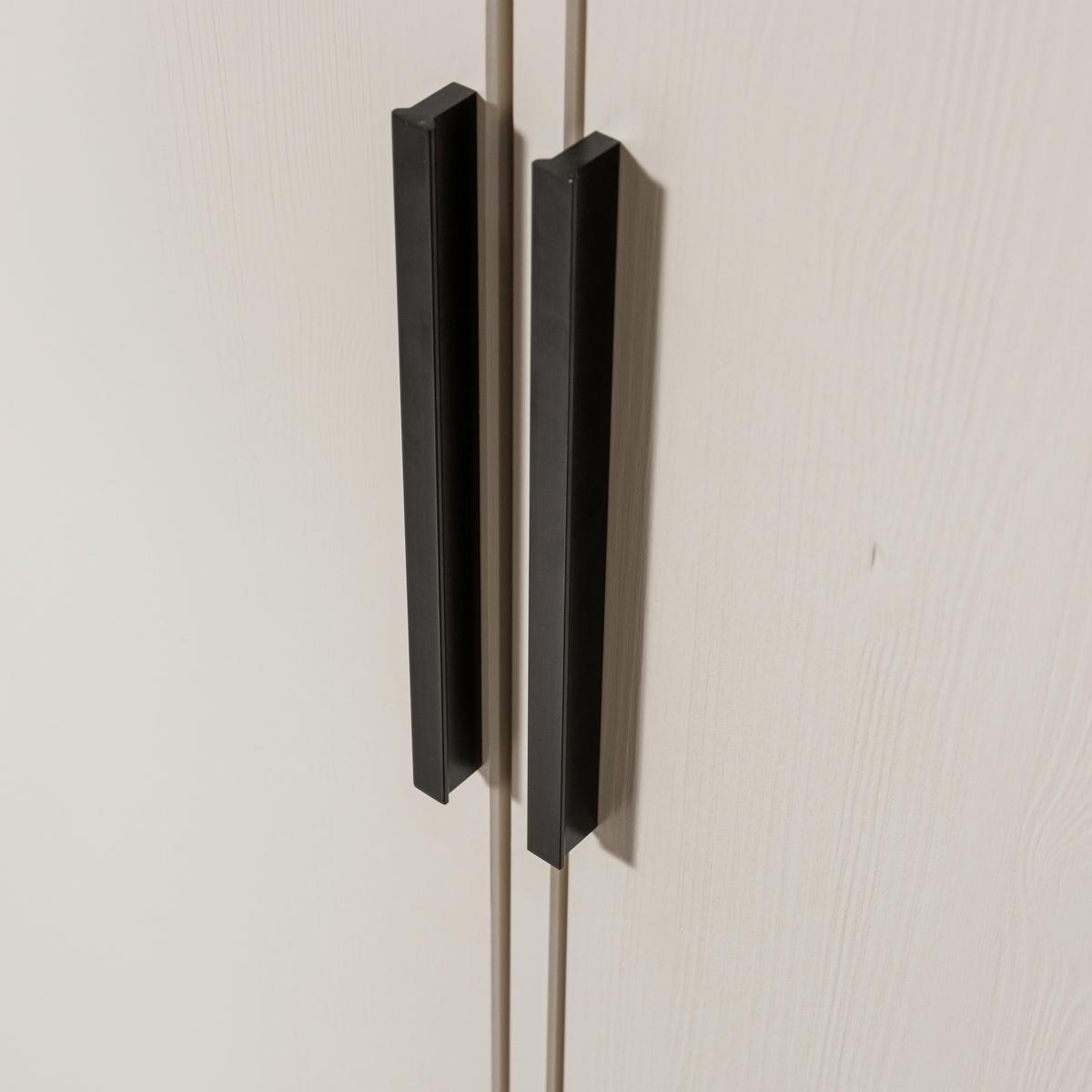 Garderobenschrank Adam Hellgrau B: 100 cm - Hellgrau/Schwarz, Design, Holz/Holzwerkstoff (100/200/53cm) - Livetastic