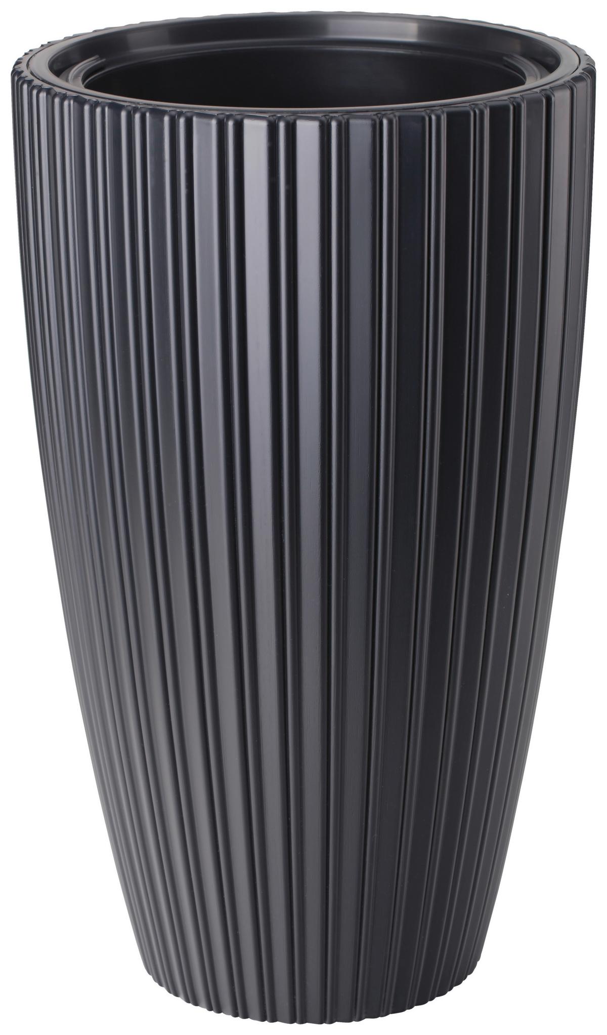 Okrasni Lonček Mira 40 - antracit, Konvencionalno, umetna masa (39/58,0/38,5cm) - Mömax