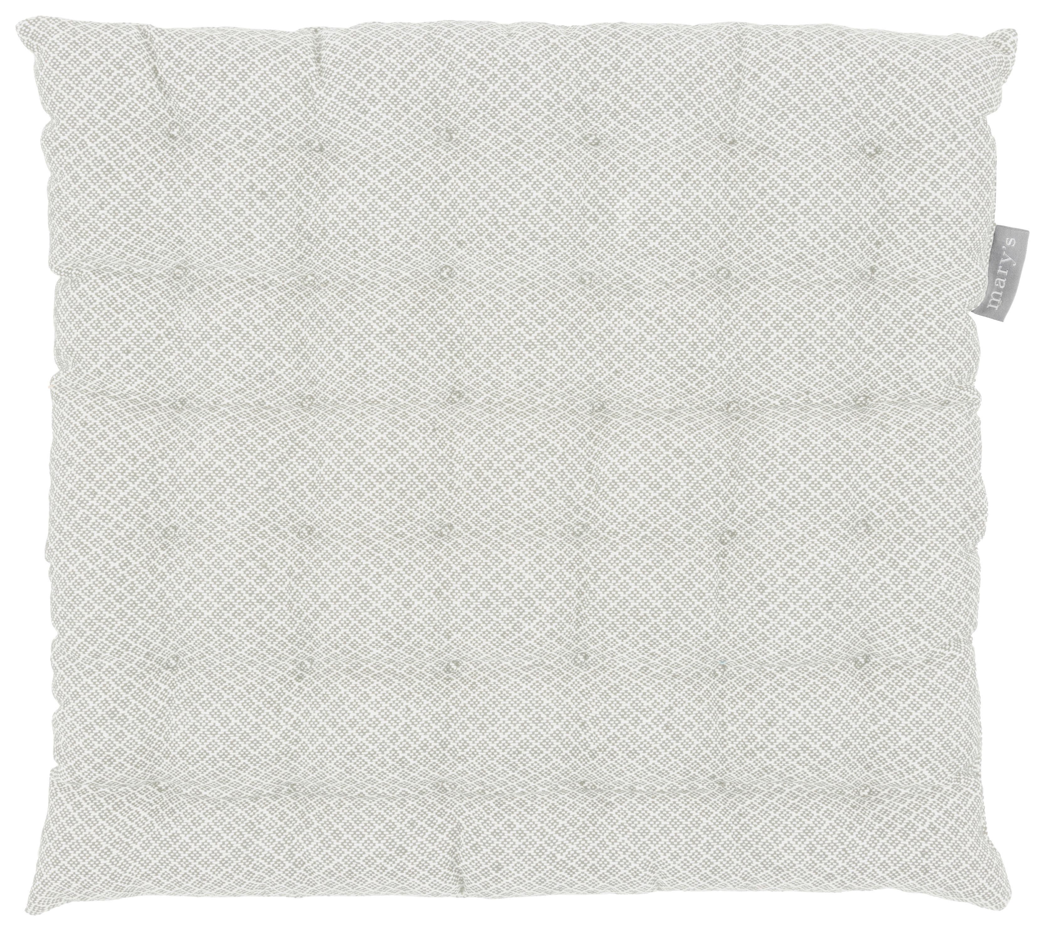Sitzkissen Dobby Silberfarben ca. 38x38cm - Silberfarben, Textil (38/38/4cm) - Mömax