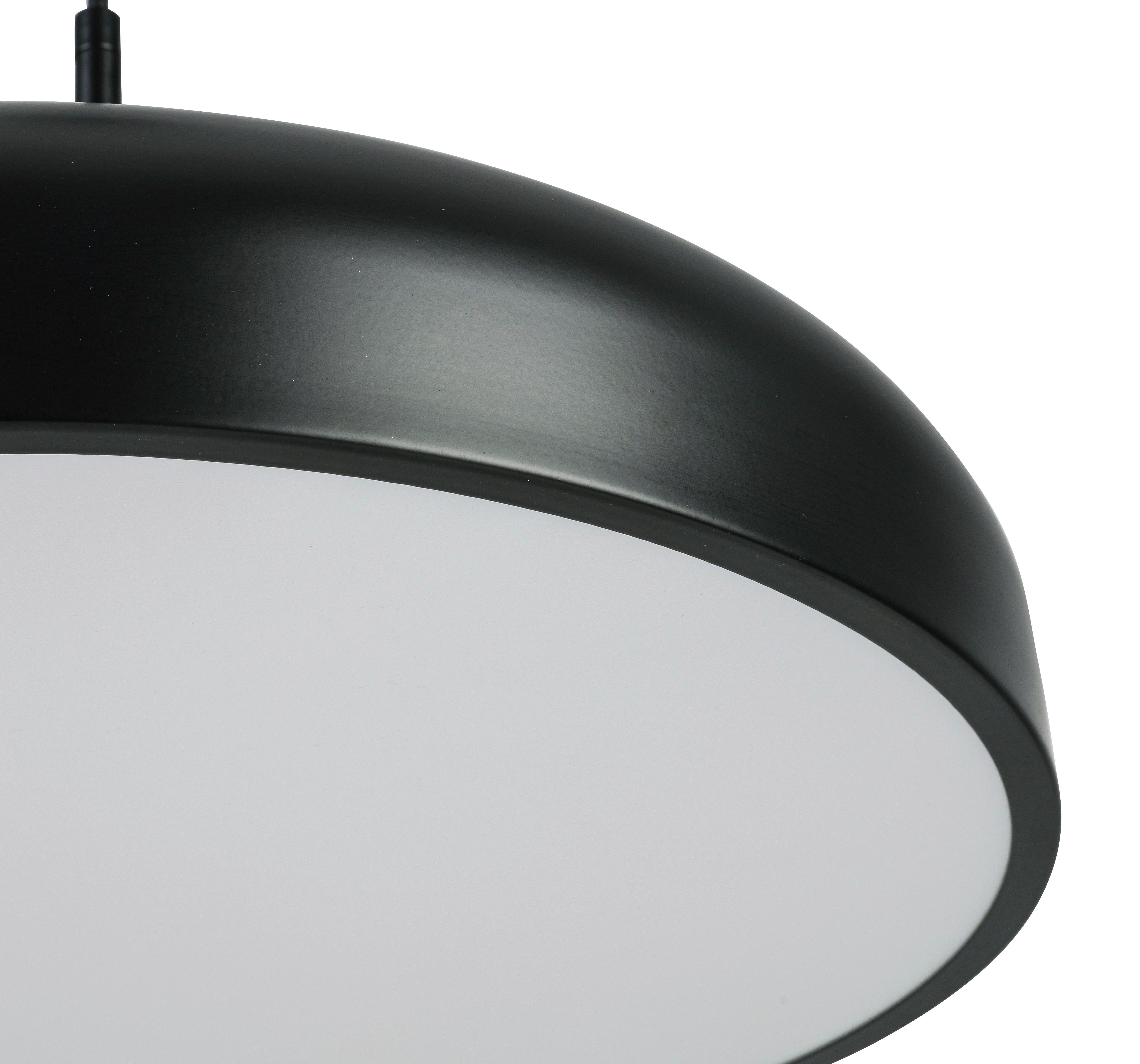 LED-HÄNGLAMPA MIKE - vit/svart, Modern, metall/plast (40/40/130cm) - Mömax